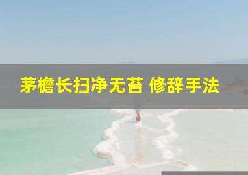 茅檐长扫净无苔 修辞手法